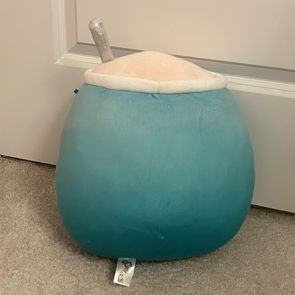 new w out tags! boba squishmallow jakarria the blue boba tea super soft 11 inch - Picture 3 of 5